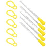 VINTORKY 10pcs Triangle Iron Percussion Set Plastic Mallets and Handheld Frame, Educational Orff Musical Instrument for Early Childhood Rhythm Training and Music Play