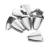 VINTORKY 10pcs Triangle Snare Drum Lug and Drum Tension Hook Set Made of Zinc Alloy and Rubber for Bass and Set Silver Colour with Versatile Design for Enhanced Playing Experience