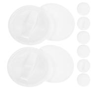 VINTORKY 10pcs White Pure Cotton Face Powder Puff for Cosmetics, Portable and Soft Powder Applicator with Even and Smooth Application, for Daily Makeup Use