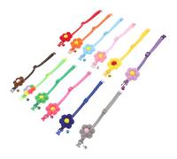 VINTORKY 12pcs Flower Dog and Cat Collars with Bells, Adjustable Breakaway Pet Neck Collars for Small Dogs and Kittens, Cloth Material with Metal and Plastic Buckles, for Daily Wear