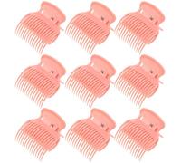 VINTORKY 12pcs Heat Insulation Hot Curler Clips Hair Curling Claw Clips Plastic Hair Roller Securing Clamps for Professional Salons and Home Use