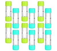 VINTORKY 12pcs Leakproof Travel Lens Holder Hard Protective Storage Box Compact Contact Container for Daily Rigid Gas Permeable Lenses