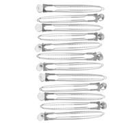 VINTORKY 12pcs Metal Duckbill Hair Clips Durable Alligator Styling Clips for Women Stainless Steel Grip for Thick Fine Hair Better Control Salon DIY Use Silver