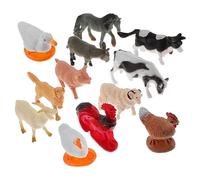 VINTORKY 12pcs Mini Animal Figurines Farm Animal Models Simulation Ornaments for Home Decor Desk Photo Ornament