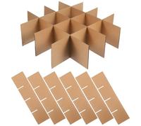 VINTORKY 12Pcs Paper Cardboard Dividers for Moving Boxes - Grid Organiser with Protective Packaging Features for Handling Glass and Delicate Items