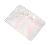VINTORKY 12pcs Pink PVC Budget Binder Pouches with 6-Hole Design, Easy to Open and Close, Multi-Functional Money Saving Envelopes for Organising Cash and Documents in Office Or School