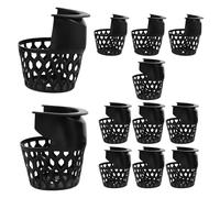 VINTORKY 12pcs Pool Table Pockets Replacement - Heavy Duty Plastic Billiard Pockets - Web Design, Tool-Free Installation - Fits Most Standard Billiard Tables