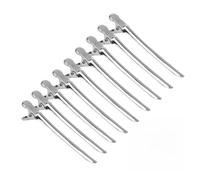 VINTORKY 12pcs Stainless Steel Hairdresser Positioning Clips Duckbill Shape Hair Clips for Women Men Hair Bows for Flyaways
