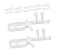 VINTORKY 12pcs Transparent Blind Clips for Valance with Angle Secure Window Blind Holders Easy DIY Installation for Home and Office Use