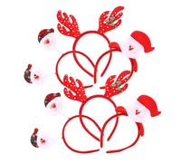 VINTORKY 12pcs Xmas Hair Hoops Santa and Snowman Headbands for Christmas Parties Hair Accessories for Boys and Girls Fun Festive Costume Props