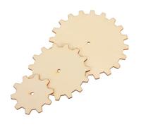 VINTORKY 15 Pcs Wooden Gear Craft Supplies DIY Unfinished Wood Slices for Painting and Creative Projects Skill Development for Boys and Home Decor