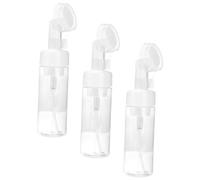 VINTORKY 150ml Mousse Foam Bottle Brush Head 3pcs Foaming Soap Dispenser for Facial Cleanser and Body Wash Portable Travel Size for Home and On-the-go