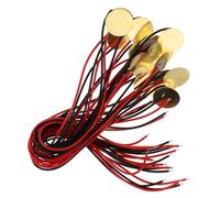VINTORKY 15pcs Guitar Pickup Piezo Discs Piezoelectric Transducer Elements with Brass and Plastic Material, Easy Installation, Suitable for Musicians the Go and Instrument Sound Pickup