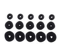 VINTORKY 15pcs Hair Iron Set Doughnut Hair Bun Shaper Hair Bun Maker Hair Donut Bun Maker Human Hair Bun Hair Buns Elegant Bun Maker for Hair Claw Clip Messy Bun Hair Bobby Nylon Black