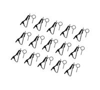 VINTORKY 15pcs Iron Lavalier Microphone Clips Lapel Mic Holders with Rotatable Design Strong Grip Fit for Interviews Meetings Presentations Travel Use