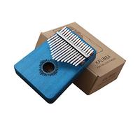 VINTORKY 17-tone Thumb Piano Kalimba for Beginners Wooden Finger Piano in Gem Blue Butterfly Flower and Peach Heart Portable Musical Instrument Tuning Hammer and Songbook
