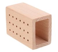 VINTORKY 18 Hole Nail Art Tool Block Wooden Bit Holder Organizer for Salon Home Use