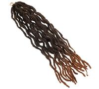 VINTORKY 18 Inch Coffee Crochet Hair Extensions for Braids, Fake Braids with Curly Wave Style, more Stable and Practical to Use, for Fashion Trend and Attractive Hairstyles