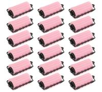VINTORKY 18pcs Pink Sponge Hair Rollers for Heatless Curls, Large 4cm Diameter Soft Curlers for Women’s Short and Long Hair, Flexible Sleep-in Styling Tool