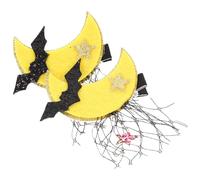 VINTORKY 1pair Halloween Hair Clips Cute Goth Lace Hair Accessories for Teens Fun and Playful Costume Clips for Halloween Parties and Cosplay Lightweight and Easy to Wear