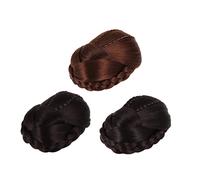 VINTORKY 1Pc Braided Chignon Hair Bun Wig for Women Synthetic Fiber Hair Extension for Weddings Proms and Daily Wear Elegant Hairpiece with Volume and Fullness