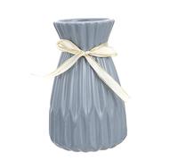 VINTORKY 1pc Ceramic Flower Vase Grey Blue Medium Pot for Home Decoration for Fresh Floral Arrangements as Unique Ornament