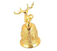 VINTORKY 1pc Golden Metal Hand Bell Premium Christmas Hand Bell for Parties Restaurants Events Crisp Sound Comfortable Grip Construction