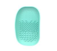 VINTORKY 1Pc Makeup Brush Cleaning Plate Durable Scrubbing Pad for Washing Handheld Design Light Green for Organizing and Quick Cleaning of Makeup Brushes