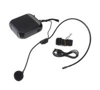 VINTORKY 1PC Portable Voice Amplifier with Wired Headworn Microphone Compact Rechargeable Loud Speaker for Teaching Meetings and Public Speaking Black