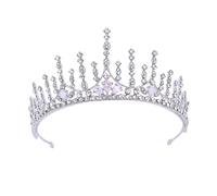 VINTORKY 1pc Shiny Crystal Bride Crown Elegant Retro Wedding Headdress for Special Occasions Lightweight Zirconia Tiara for Brides for Parties Anniversaries and Celebrations