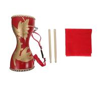 VINTORKY 1Set Chinese Style Cowhide Waist Drum Performance Props with Dragon Pattern for Celebrations and Dance Suitable for All Ages