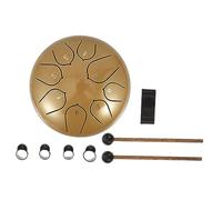 VINTORKY 1set Ethereal Tongue Drum Notes Hollow Percussion Instrument for Relaxation and Meditation Chic Design Golden for Beginners and Music Education