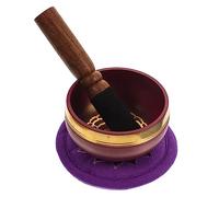 VINTORKY 1set Lightweight Tibetan Singing Bowl for Meditation with Mallet and Cushion Nepalese Yoga Sound Bowl for Mindfulness and Home Decor