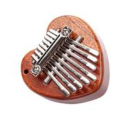 VINTORKY 1set Mini Thumb Piano Portable Kalimba Wooden Kalimba for Boys and Girls Beginners Lightweight Design for Music Performance Relaxation Outdoor Activities Unique Heart Pattern