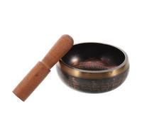 VINTORKY 1set Singing Bowl Meditation Instrument Tibetan Sound Bowl with Mallet for Yoga Practices for Relaxation and