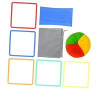 VINTORKY 1Set Squares Ring Game with Connectors Outdoor Games for Hopscotch Fun for Parties Family Activities and Physical Fitness
