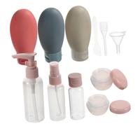 VINTORKY 1set Travel Makeup Bottles Refillable Portable Cosmetic Containers for Shampoo Lotion Set Leak Design Elegant Lotus and Nordic Style