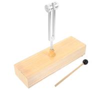 VINTORKY 1set Wooden Tuning Fork Voice Box and Mallet for Sound Therapy Healing and Musical Resonance Portable and Instrument for Meditation and Chakra Balancing