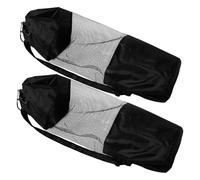 VINTORKY 2 Pcs Yoga Mat Carrying Bag in Black Oxford Cloth with Drawstring Closure, Single Shoulder Backpack Style for Space-Saving Storage and On-the-go Use, Suitable for Occasions