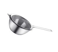 VINTORKY 2-piece Stainless Steel Strainer Set 14cm Bowl and 12cm Fine Mesh Skimmer Spoon for Cooking and Baking Kitchen Essential for Noodles and Liquid Straining