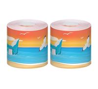 VINTORKY 2 Rolls/32.8ft Bulletin Board Borders - 3" Wide Seas the Day Rolled Border Trim for Classroom Decoration Back to School Chalkboard Decor Wall and Whiteboard Decorations