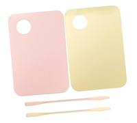 VINTORKY 2 Set Acrylic Makeup Mixing Spatulas with Concealer Mixing Tray for Easy to Use Cosmetic Palette Suitable for Professional and Personal Makeup Must Haves