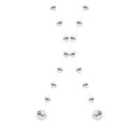 VINTORKY 2 Strings Glass Disco Ball Party Suspension Decoration, Silver Mirror Balls Easy to Display, Adds Light Reflections for Ceiling Or Window Party Decor