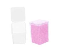 VINTORKY 200pcs Cleaning Pads for Eyelash Extensions Gentle Remover Wipes for Salon Use Includes Pink and Bare Label for Professional Lash Care and Hygiene