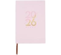 VINTORKY 2026 Daily Planner Organizer A5 Size Soft Cover Notebook with Smooth Writing Faux Leather Material and English Layout for Work Meetings and Task Management