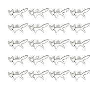 VINTORKY 20pcs Alloy Mini Fox Charm Pendant Set for DIY Jewelry Making with Fine Workmanship, Silver Colour, Delicate and Unique Shape Design, for Necklace and Bracelet Accessories