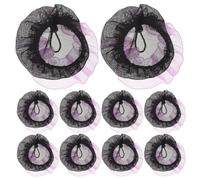 VINTORKY 20pcs Ballet Bun Hair Net for Women and High Elastic Breathable Polyester Cap with Delicate Purple Lace Trim Invisible Elegance Hair Snood for Dance Recitals and Rehearsals
