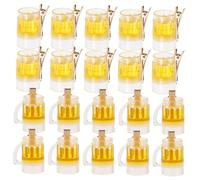 VINTORKY 20pcs Beer Mug Hair Clips for Women Duckbill Alligator Beverage Barrettes Secure Cute Kawaii Hair Accessories for Parties Costume Photoworthy Fun Style