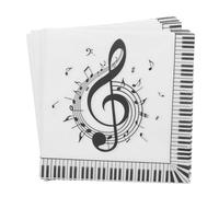 VINTORKY 20pcs Disposable Music Note Paper Napkins Party Serviettes for Birthdays Holidays and Themed Events Easy Cleanup Hygienic Decoration