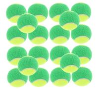 VINTORKY 20pcs Dog Chewable Tennis Balls Durable Interactive Pet Rubber for Training Play Vibrant Yellow Green Color for Beginners and All Purpose Use